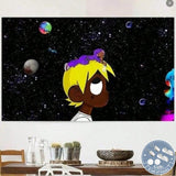 Hiphop Rapper Lil Uzi Album Cover Poster Tapestry Flag 3x5 Feet Canvas Wall Art Living Room Poster Tapestry Decor Decoration Lightweight Starry Sky Pattern Gift Decorative